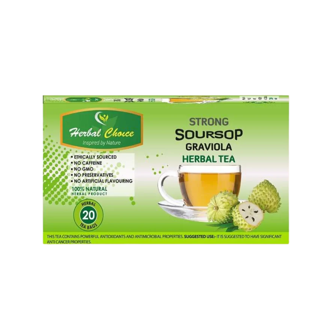 Herbal Choice Strong Soursop Graviola Herbal Tea 20 Teabags – Antioxidant Wellness Drink